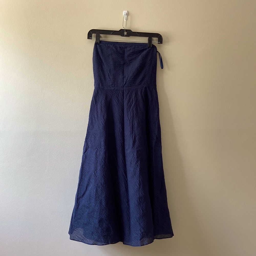 J Crew Strapless Dress Navy Size 4